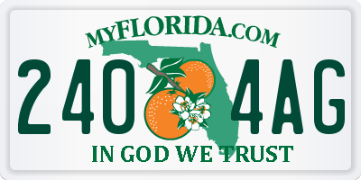 FL license plate 2404AG