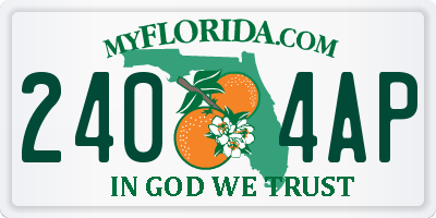 FL license plate 2404AP