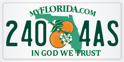 FL license plate 2404AS