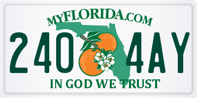 FL license plate 2404AY