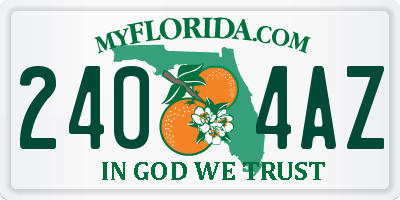 FL license plate 2404AZ