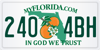 FL license plate 2404BH