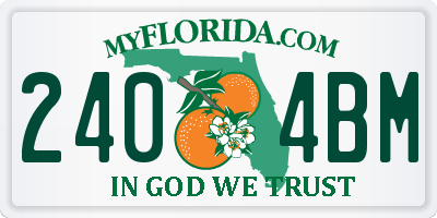 FL license plate 2404BM