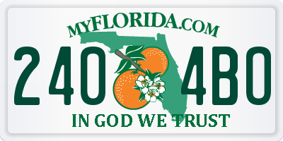 FL license plate 2404BO