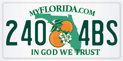 FL license plate 2404BS