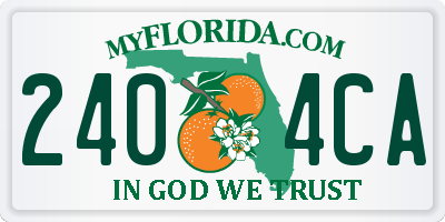 FL license plate 2404CA