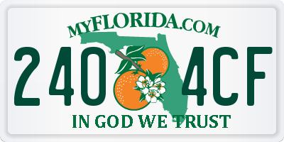 FL license plate 2404CF
