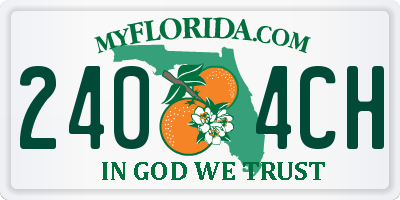 FL license plate 2404CH