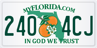 FL license plate 2404CJ