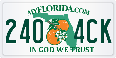 FL license plate 2404CK