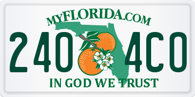 FL license plate 2404CO