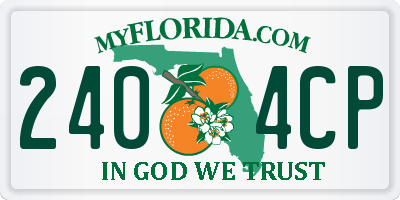 FL license plate 2404CP