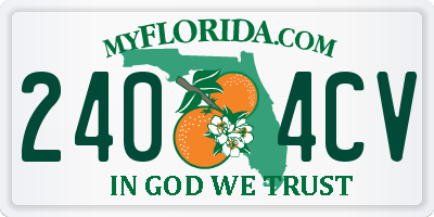 FL license plate 2404CV