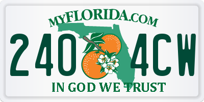 FL license plate 2404CW
