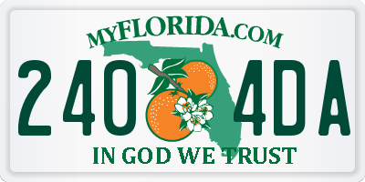 FL license plate 2404DA