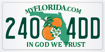 FL license plate 2404DD