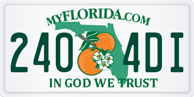 FL license plate 2404DI