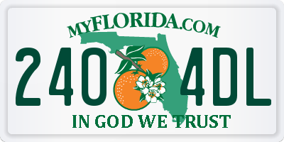 FL license plate 2404DL