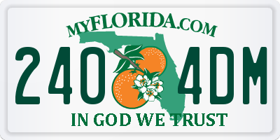 FL license plate 2404DM