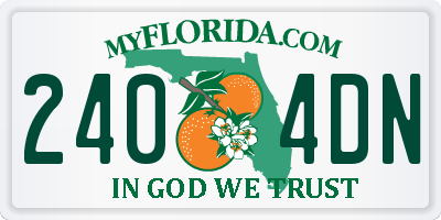 FL license plate 2404DN
