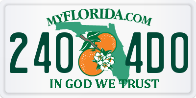 FL license plate 2404DO