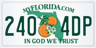 FL license plate 2404DP