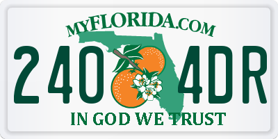 FL license plate 2404DR