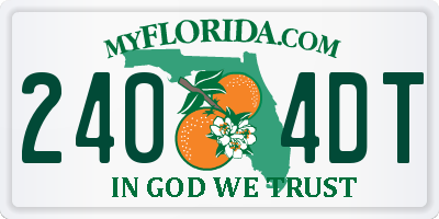 FL license plate 2404DT