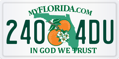 FL license plate 2404DU