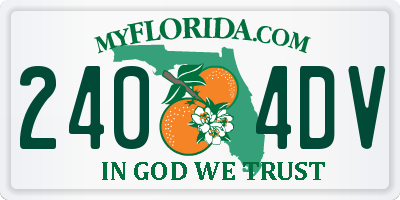 FL license plate 2404DV