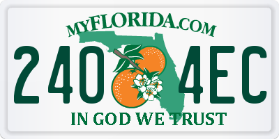 FL license plate 2404EC