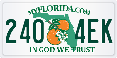 FL license plate 2404EK