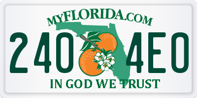 FL license plate 2404EO
