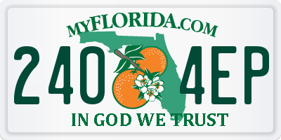 FL license plate 2404EP