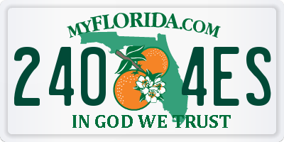 FL license plate 2404ES