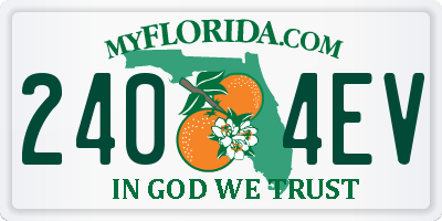FL license plate 2404EV
