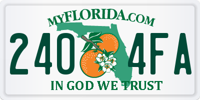 FL license plate 2404FA