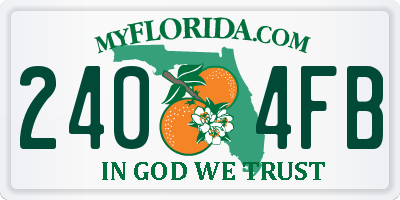 FL license plate 2404FB