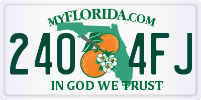 FL license plate 2404FJ