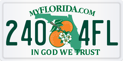 FL license plate 2404FL