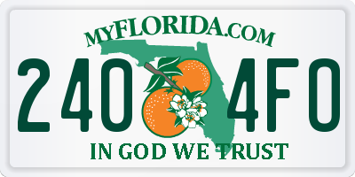 FL license plate 2404FO