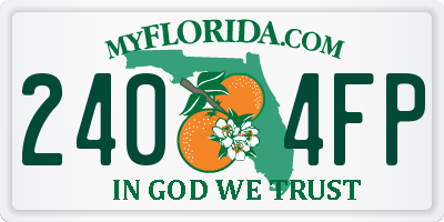 FL license plate 2404FP