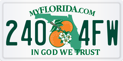 FL license plate 2404FW