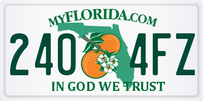 FL license plate 2404FZ
