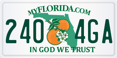 FL license plate 2404GA