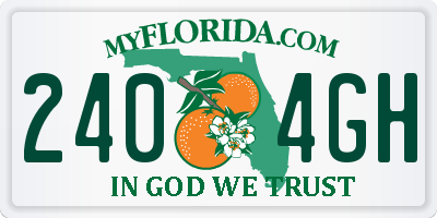 FL license plate 2404GH
