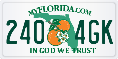 FL license plate 2404GK