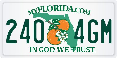 FL license plate 2404GM