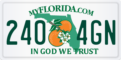 FL license plate 2404GN