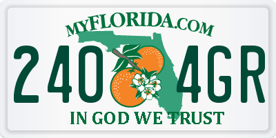 FL license plate 2404GR